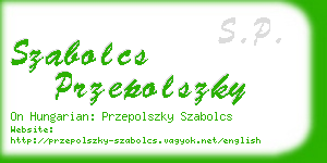 szabolcs przepolszky business card